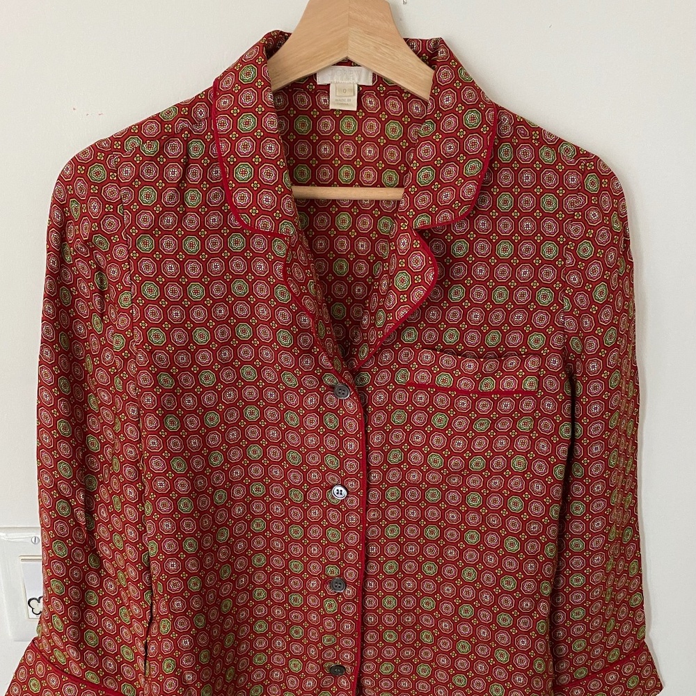 J.Crew Paisley Silk Button-up
